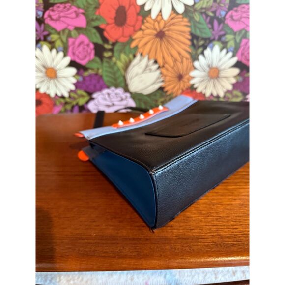 Min & Mon Vali Small Crossbody Handbag All Over Eyes Fur Black / Blue / Orange - Picture 9 of 13